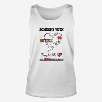 Awareness Support Autistic Gift For Mom Dad Unisex Tank Top - Seseable