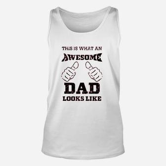 Awesome Dad Funny For Papa Stepdad From Daughter Unisex Tank Top - Seseable