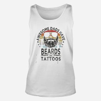 Awesome Dads Have Beards And Tattoos Unisex Tank Top - Seseable