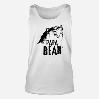 Awesome Gift On Father Papa Bear Unisex Tank Top - Seseable