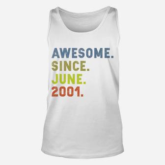 Awesome Since June 2001 Vintage 21st Birthday Gift Unisex Tank Top - Seseable