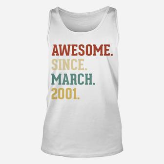 Awesome Since March 2001 Vintage 21 Birthday Gift Unisex Tank Top - Seseable