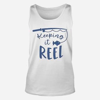 Baby Boys Keep It Reel Dad 1st Fathers Day Fishing Unisex Tank Top - Seseable