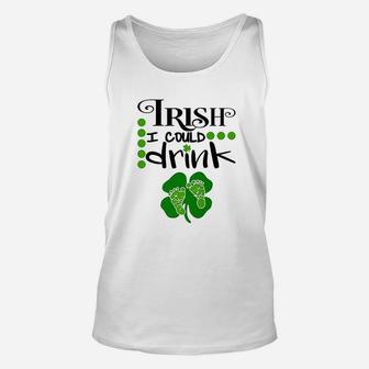Baby Irish I Could Drink Pregnancy St Patricks Day Unisex Tank Top - Seseable