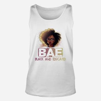 Bae Black And Educated Unisex Tank Top - Seseable