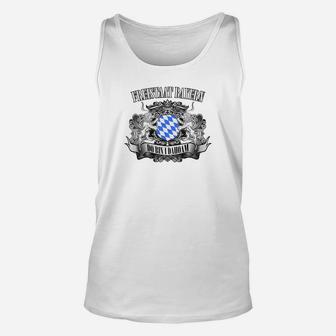 Bayern Wappen Unisex TankTop für Herren, Traditionelles Weißes Design - Seseable