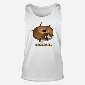 Beagle Likes Sweet Bagel Funny Dog Beagle Lover Unisex Tank Top - Seseable