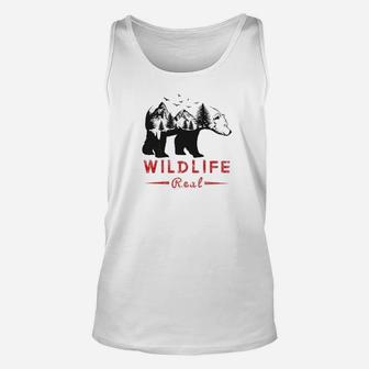 Beautiful Wild Nature Wild Bear Vintage Unisex Tank Top | Seseable UK
