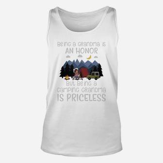 Being A Grandma Is An Honor But Being A Camping Grandma Is Priceless Unisex Tank Top - Seseable