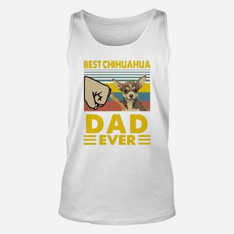 Best Chihuahua Dad Ever Vintage Shirt Unisex Tank Top - Seseable