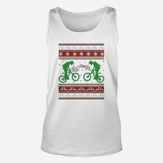 Bicycle Ugly Christmas Sweater Unisex Tank Top - Seseable