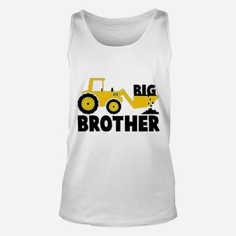 Big Brother Little Brother Gift For Tractor Loving Boys Siblings Set Unisex Tank Top - Seseable