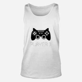 Big Brother Little Brother Player 1 Player 2 Gamer Gaming Siblings Unisex Tank Top - Seseable