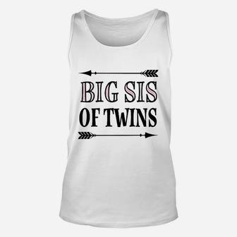 Big Sis Of Twins Sister Announcement Toddler Unisex Tank Top - Seseable