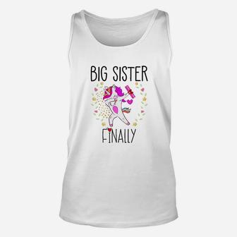 Big Sister Finally Unicorn To Be A Big Sister Again Girls Unisex Tank Top | Seseable UK