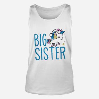 Big Sister Unicorn birthday Unisex Tank Top - Seseable