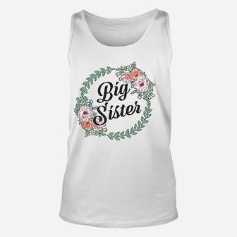 Big Sister With Flower Circle, sister presents Unisex Tank Top - Seseable