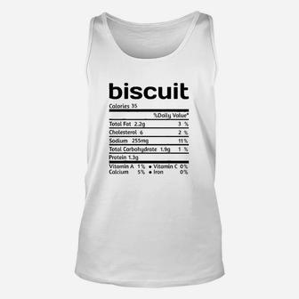 Biscuit Nutrition Facts Funny Christmas Thanksgiving Gift Unisex Tank Top - Seseable