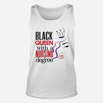 Black Nurse Queen Nursing School Graduation Unisex Tank Top - Seseable