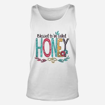 Blessed To Be Called Honey Colorful Gifts Grandma Unisex Tank Top - Seseable