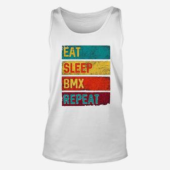 Bmx Biking Motocross Eat Sleep Bmx Repeat Unisex Tank Top - Seseable