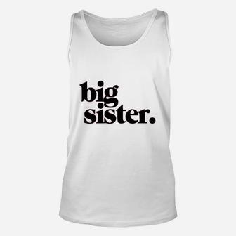 Bold Big Sister Colorful Sibling Reveal Announcement Unisex Tank Top - Seseable