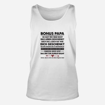 Bonus Papa Herz-Botschaft Unisex TankTop, Liebevolles Geschenk - Seseable