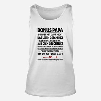 Bonus Papa Unisex TankTop mit Dankesbotschaft, Perfektes Präsent für Stiefvater - Seseable