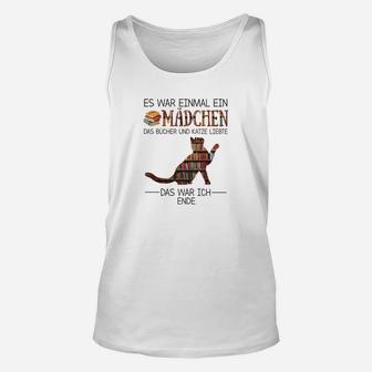 Bücherliebhaber Mädchen Unisex TankTop, Katzen & Literatur Motiv - Seseable