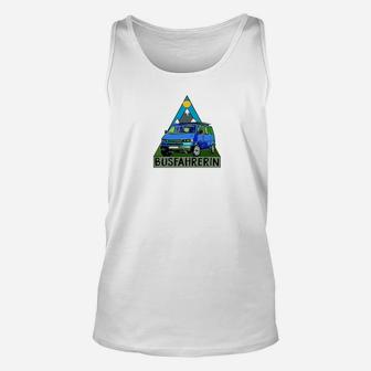 Busfahrerin Damen Unisex TankTop mit Warnschild-Motiv, Witziges Design - Seseable