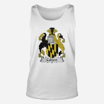 Calvert Family Crest / Coat Of Arms British Family Crests Unisex Tank Top - Seseable