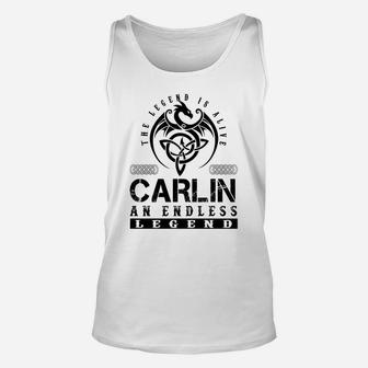 Carlin Shirts - Legend Alive Carlin Name Shirts Unisex Tank Top - Seseable