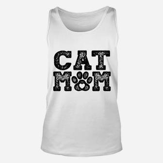 Cat Cat Mom Crazy Paw Lover Lady Unisex Tank Top - Seseable
