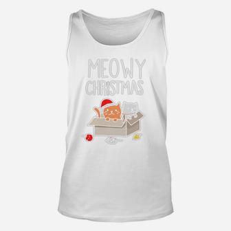 Cat Christmas Ugly Sweater Cat Christmas Shirt Unisex Tank Top - Seseable