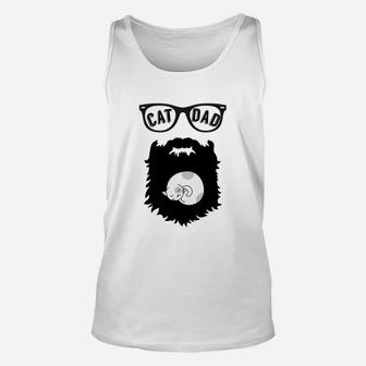 Cat Dad Beard S Cat Dad Beard Unisex Tank Top - Seseable