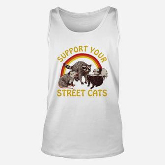 Cat Kitten Support Your Local Street Cats Vintage Unisex Tank Top - Seseable
