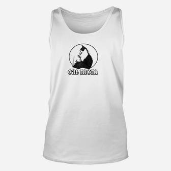 Cat Mom Tuxedo Cat Artwork Unisex Tank Top - Seseable