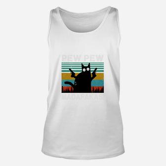 Cat Pew Pew Madafakas Vintage Shirt Unisex Tank Top - Seseable
