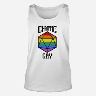Chaotic Gay Rainbow Dice Shirt Unisex Tank Top - Seseable