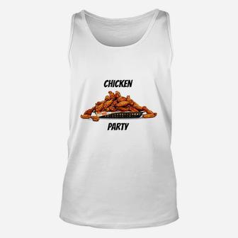 Chicken Party Chicken Wing For Hot Wing Lovers Unisex Tank Top - Seseable