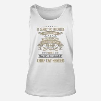 Chief Cat Herder Forever Job Title s Unisex Tank Top - Seseable