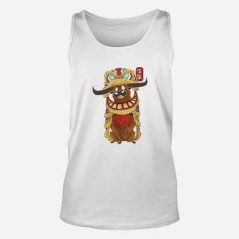 Chinese New Years For Men Dancing Ox Dragon Unisex Tank Top - Seseable