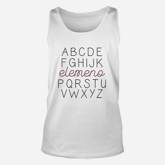 Chulianyouhuo Women Abc Letters Elemeno Teacher Funny Sayings Unisex Tank Top | Seseable CA