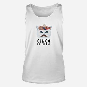 Cinco De Meow Funny Mexican De Mayo Cat Unisex Tank Top - Seseable