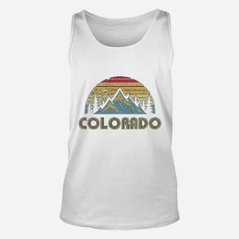 Colorado Retro Vintage Mountains Nature Hiking Unisex Tank Top - Seseable