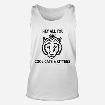 Cool Cats And Kittens Funny Tiger King Graphic Unisex Tank Top - Seseable
