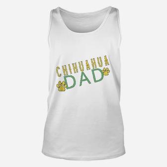 Cool Chihuahua Dad Dog Paw Print Unisex Tank Top - Seseable