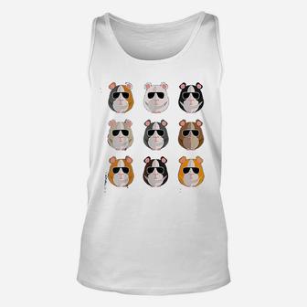 Cool Guinea Pigs With Sunglasses Pets Small Animal Gift Unisex Tank Top - Seseable