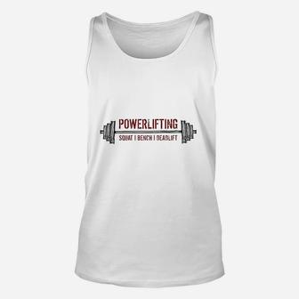 Cool Statement Powerlifting Gym Workout Lifting Unisex Tank Top - Seseable