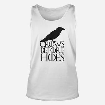 Crows Before Hoes Funny Vintage Unisex Tank Top - Seseable